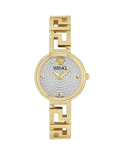 Versace Greca Goddess Watch, 28mm In Silver/gold