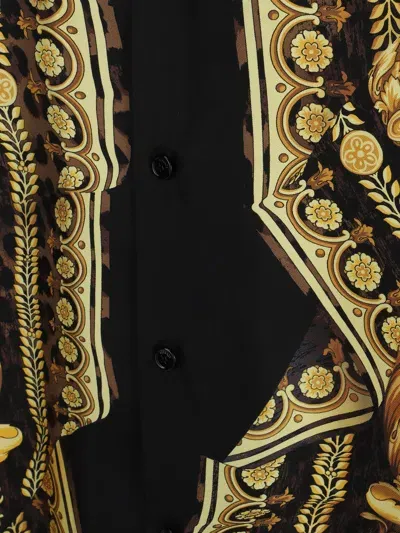 Versace Informal Shirt In Chestnut+gold