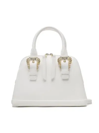 Versace Jeans Couture Decorative-buckle Faux Leather Tote In White