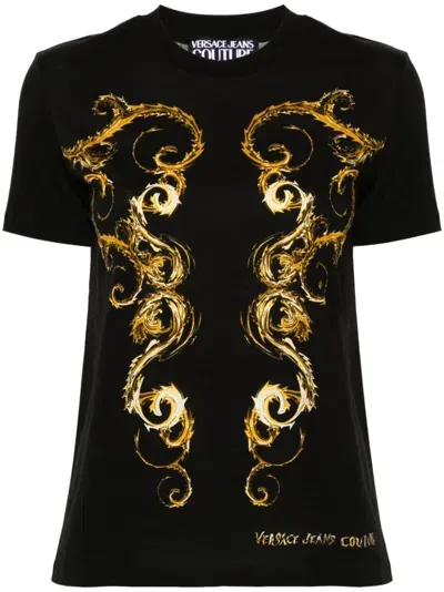 Versace Jeans Couture Chromo Couture T-shirt In Black