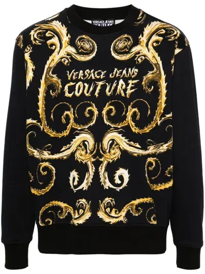 Versace Jeans Couture Couture Chain Cotton Sweatshirt In Black