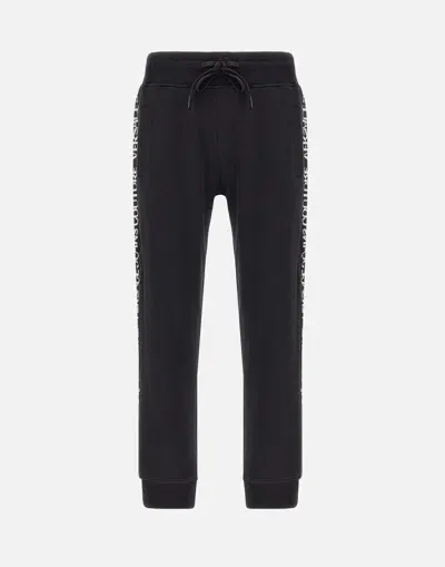 Versace Jeans Couture Jogging Pants With Logo In Black