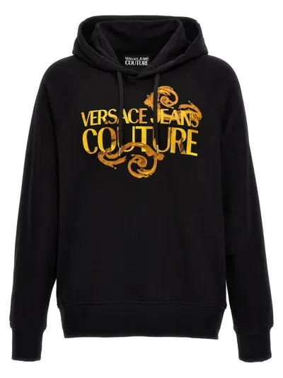 Versace Jeans Couture Black Logo Baroque Hoodie