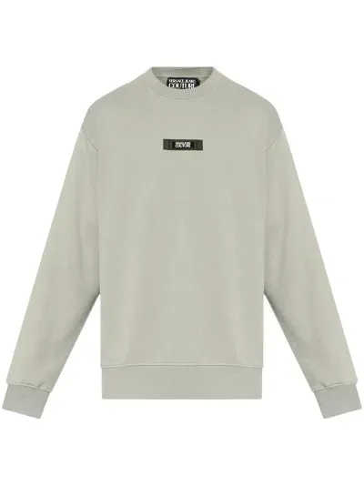 Versace Jeans Couture Logo-patch Sweatshirt In Gray