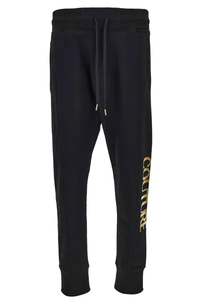 Versace Jeans Couture Logo-print Track Trousers In Black