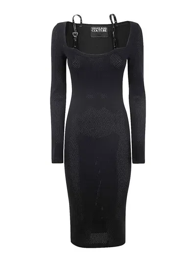 Versace Jeans Couture Maxi Dress In Negro