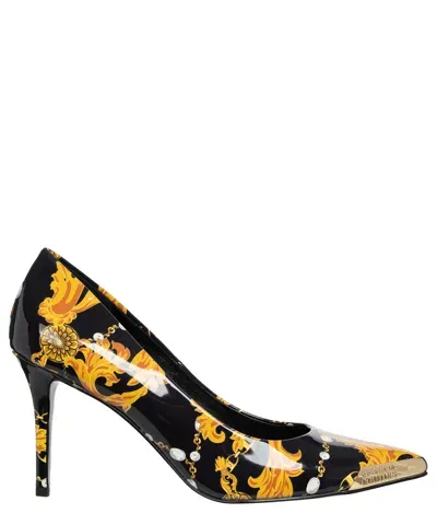 Versace Jeans Couture Scarlett Patterned Pumps In Black