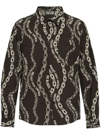 Versace Jeans Couture Chain Couture Shirt In Black