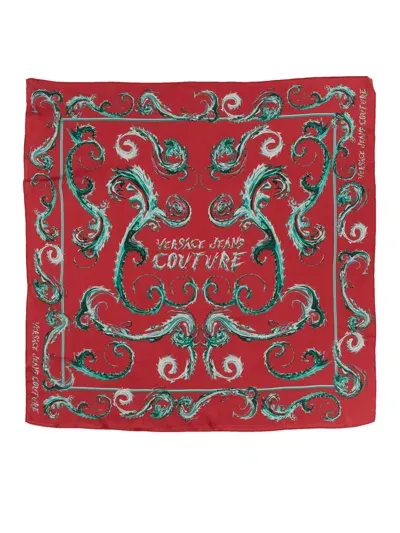 Versace Jeans Couture Silk Scarf In Multicolour