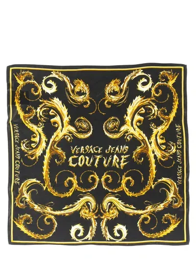 Versace Jeans Couture Silk Scarf In Multicolour