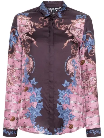 Versace Jeans Couture Swan Lake Shirt In Purple