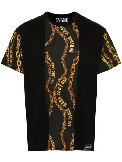 Versace Jeans Couture T-shirts And Polos In Black