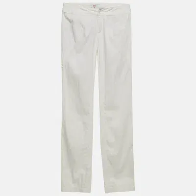 Pre-owned Versace Jeans Couture White Cotton Trousers S