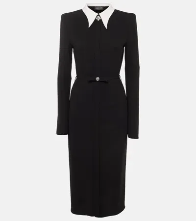 Versace Jersey Midi Dress In Black