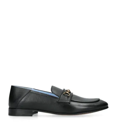 Versace Leather Medusa Loafers In Black