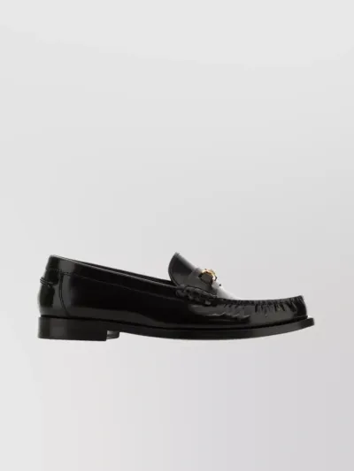 Versace Medusa-chain Loafers In Black