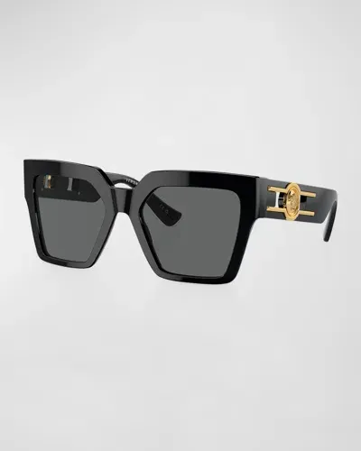 Versace Medusa Acetate Butterfly Sunglasses In Black