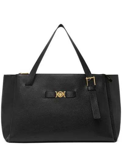 Versace Medusa Biggie Maxi Tote Bag In Black