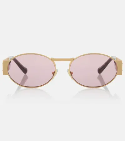 Versace Medusa Deco Oval Sunglasses In Pink