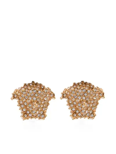 Versace Medusa Head-stud Earrings In Gold