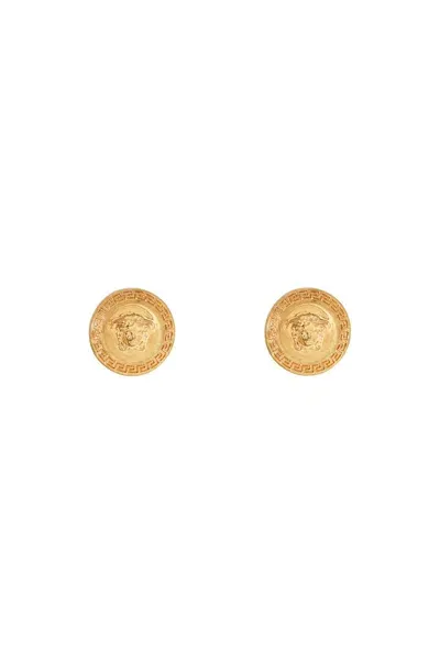 Versace Medusa Tribute Earrings In Tribute Gold (gold)