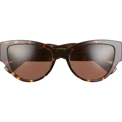 Versace Phantos 55mm Cat Eye Sunglasses In Havana/dark Brown