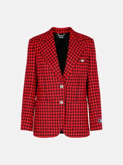 Versace Red Wool Blend Blazer