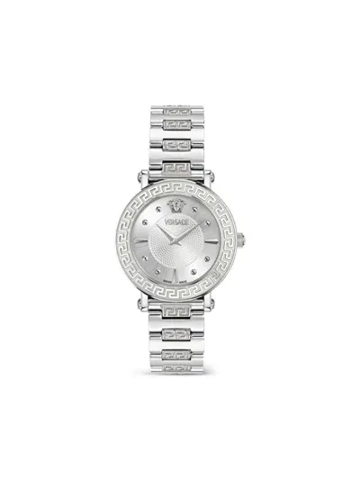 Versace Greca Sphere Watch, 35mm In Silver