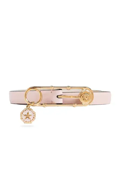 Versace Safety Pin Buckle Fastened Belt In Pink