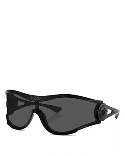 Versace Medusa Medallion Shield Sunglasses In Black