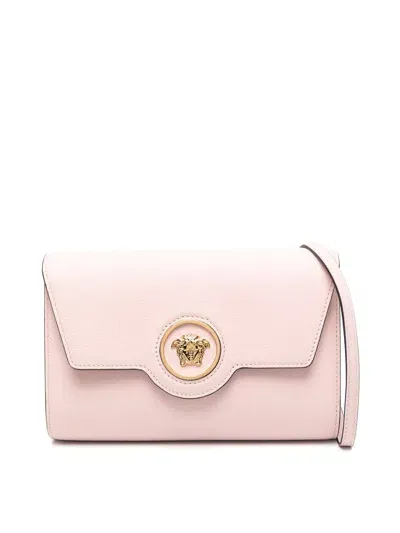 Versace La Medusa Crossbody Bag In Rosa E Oro