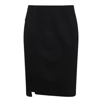 Versace Black Wool Skirt