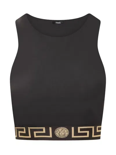 Versace Sports Bra In Nero