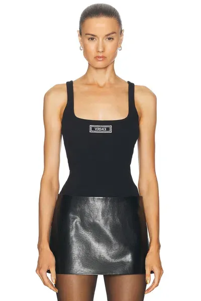 Versace Tank Top In Black