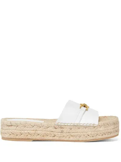 Versace White Medusa '95 Leather Espadrilles