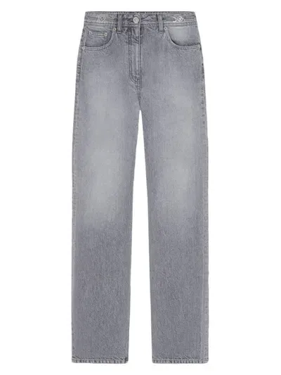 Versace High-rise Straight-leg Jeans In Mid Grey