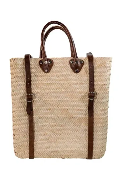 Verve Culture Moroccan Backpack Basket In Brown