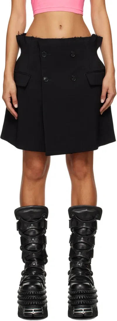 Vetements Double-breasted Miniskirt In Black