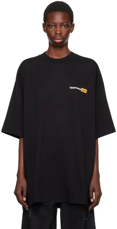 Vetements Black Xxx Logo T-shirt