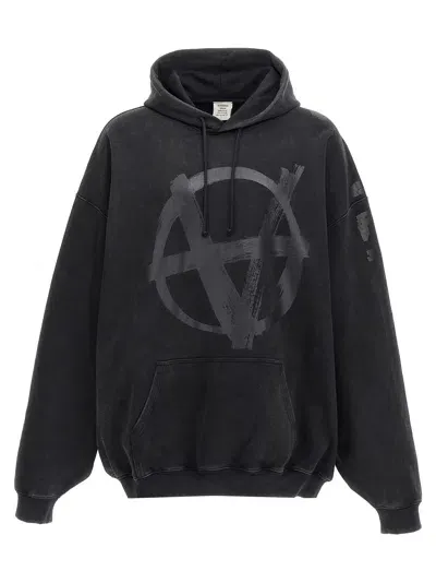 Vetements Double Anarchy Sweatshirt In Black