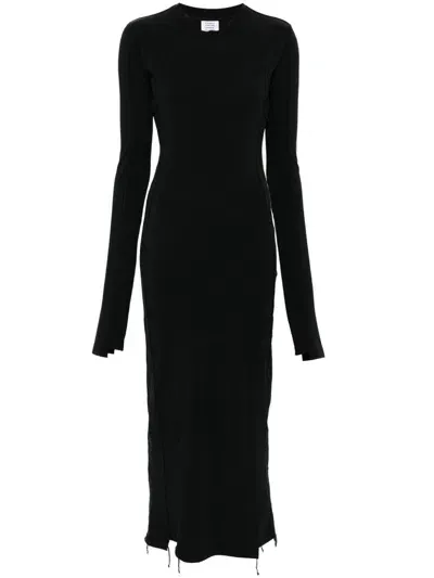 Vetements Jersey Maxi Dress In Black