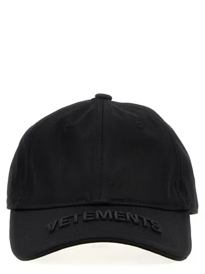 Vetements 'logo' Cap In Black