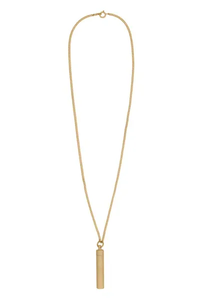 Vetements Powder Necklace With Pendant In Gold