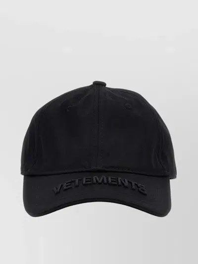 Vetements Logo Cap In Black