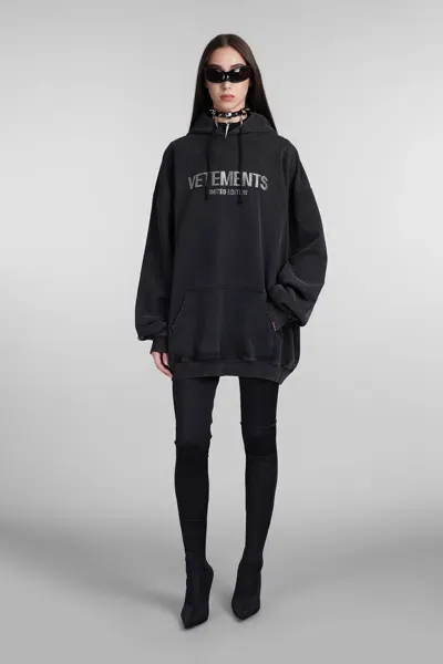 Vetements Sweatshirt In Black Cotton