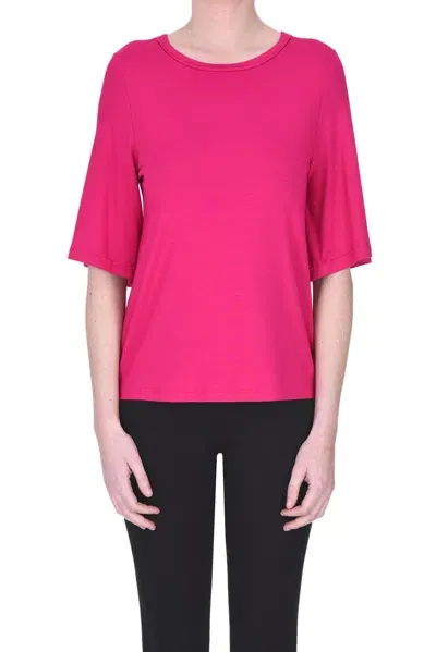 Via Masini 80 Viscose T-shirt In Fuxia