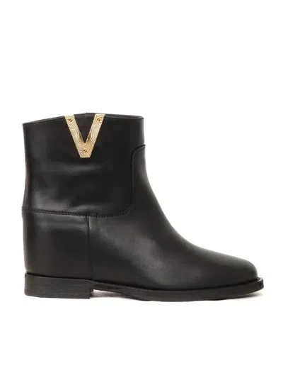 Via Roma 15 Slip-on Booties In Schwarz