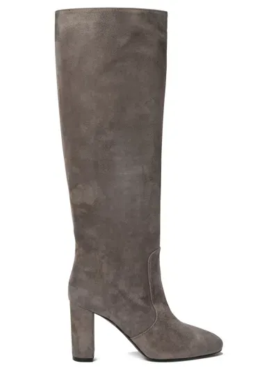 Via Roma 15 Suede Boots Stivali & Stivaletti In Gray