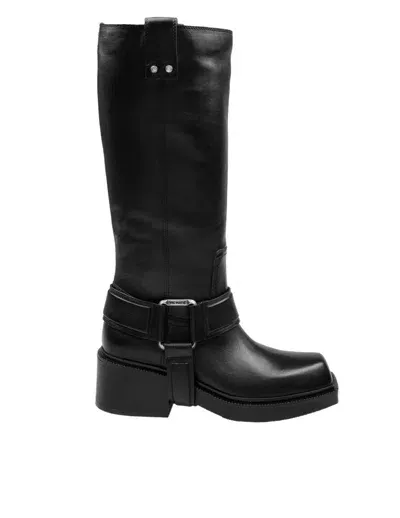 Vic Matie Leather Boot In Black