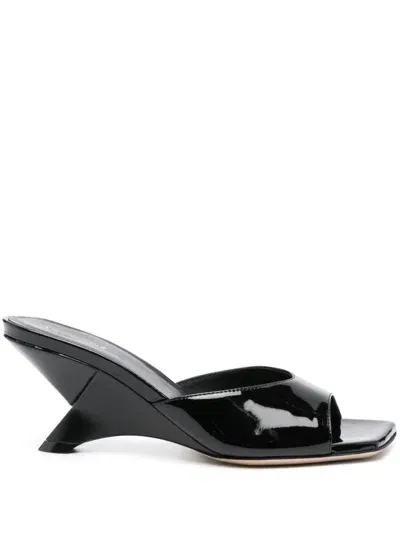 Vic Matie 75mm Patent Leather Mules In Black